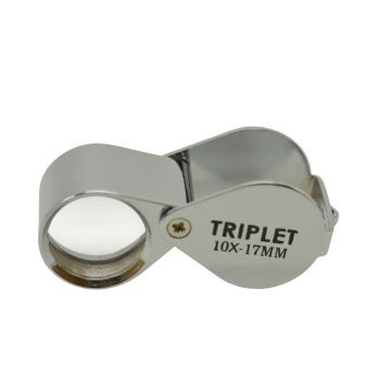 Triplet Loupe chromée 10x 17 mm