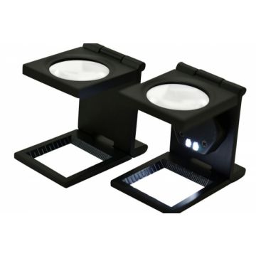 Compte-fils avec 2 LED - 6x Ø27mm - Biconvexe [Règle à graduation+]