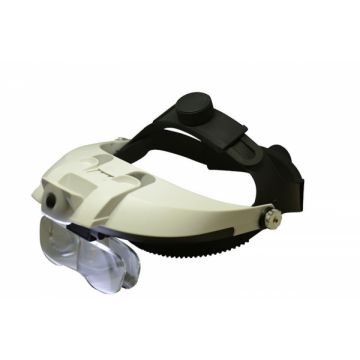 Loupe serre-tête avec support front et tête, différentes lentilles, 2 LED - KL