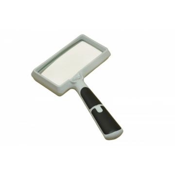 Loupe à main, 2x, rectangulaire, 2 LED, 1 UV